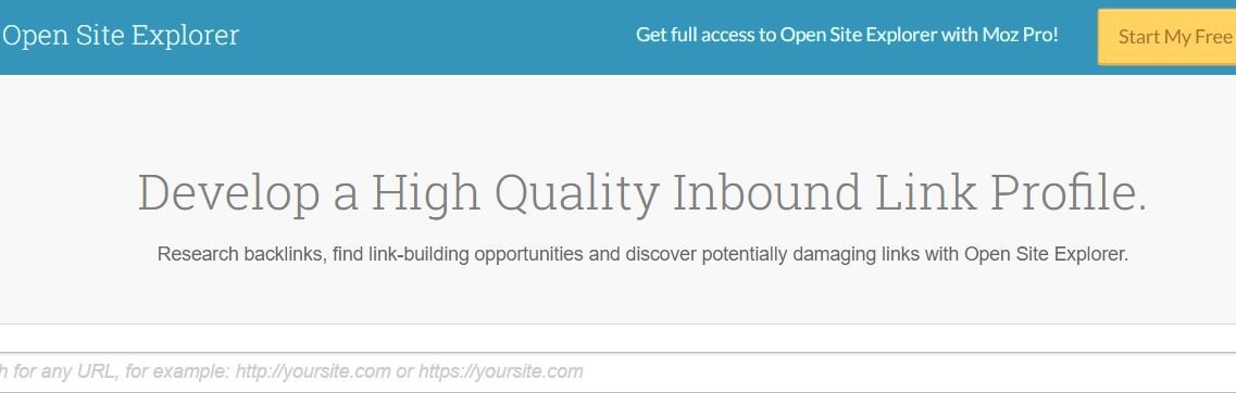 Open site explorer para consultar enlaces entrantes y anchor text