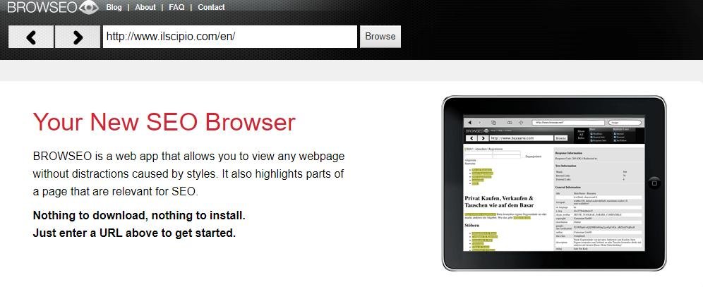 Browseo, descubre como se ve tu sitio web a los ojos de google